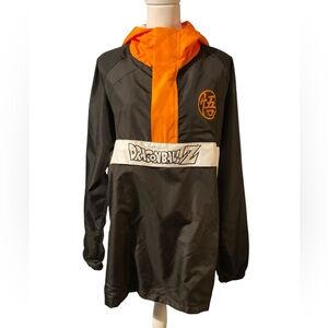 Dragon Ball Z Windbreaker Anorak Jacket - Goku "Go" Kanji - Mens- XL